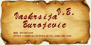 Vaskrsija Burojević vizit kartica